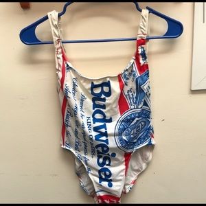 Vintage Budweiser one piece swim suit